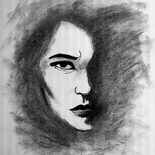 TEC. Dibujo Carboncillo . Desenho de retrato projeto de Noemí Cardona Sánchez - 21.11.2023