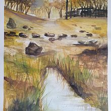 Mijn project van de cursus: Natuurlijke landschappen creëren met aquarel. Fine Arts, Painting, and Watercolor Painting project by Anneke Strootman - 11.21.2023