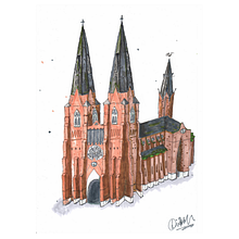 Church. Traditional illustration project by Disa Buskhe - 11.21.2023