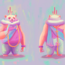 Panda Master . Un progetto di Character design, Illustrazione digitale, Arte concettuale e Progettazione di videogiochi di Fernanda Dourado - 22.11.2023
