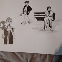Mon projet du cours : Illustration de personnages de A à Z : visages et silhouettes. Projekt z dziedziny Trad, c, jna ilustracja, Projektowanie postaci, R, sunek ołówkiem,  R i sunek użytkownika alessia.donze - 22.11.2023