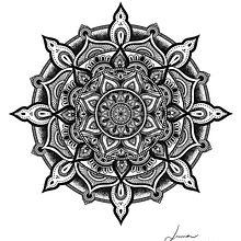 Meu projeto do curso: A arte de desenhar mandalas: crie padrões geométricos. Un proyecto de Dibujo e Ilustración con tinta de Luma Magalhães - 21.11.2023
