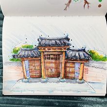 Mi proyecto del curso: Dibujo arquitectónico expresivo con marcadores de colores . Projekt z dziedziny Sketching,  R, sunek,  R, sunek architektoniczn, Sketchbook,  R i sunek atramentem użytkownika Karina Aguilar Aceves - 21.11.2023