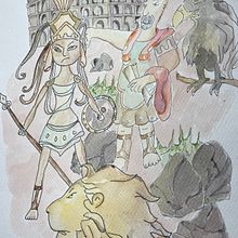 Meu projeto do curso: Ilustração com aquarela: conte histórias de fantasia. Een project van Traditionele illustratie, Schilderij, Aquarelschilderen y Kinderillustratie van Leonor Capelo - 23.11.2023