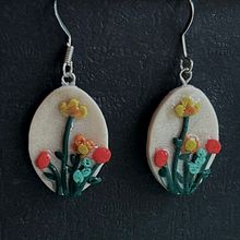 My project for course: Intro to Polymer Clay Jewelry: Design Floral Accessories. Accessor, Design, Arts, Crafts, Jewelr, Design, Fashion Design, and DIY project by igfaria - 11.24.2023