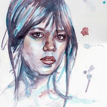My project for course: Artistic Portrait with Watercolors. Un projet de Beaux Arts, Peinture, Aquarelle , et Dessin de portrait de Miwa Gardner - 24.11.2023