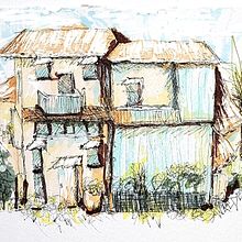My project for course: Expressive Architectural Sketching with Colored Markers. Sketching, Drawing, Architectural Illustration, Sketchbook & Ink Illustration project by carolwaldenarts - 11.22.2023