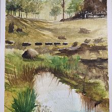 Mi proyecto del curso: Paisajes naturales en acuarela. Un progetto di Belle arti, Pittura e Pittura ad acquerello di mdeechave - 25.11.2023