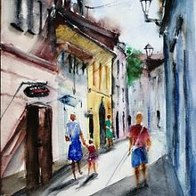 My project for course: Architectural Illustration with Watercolor. Traditional illustration, Sketching, Drawing, Watercolor Painting, Architectural Illustration, and Sketchbook project by Jana Bartosiewiczova - 11.25.2023