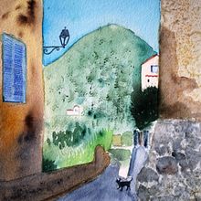 My project for course: Urban Landscapes in Watercolor Ein Projekt aus dem Bereich Bildende Künste, Aquarellmalerei und Architektonische Illustration von Julia Piwakowska - 26.11.2023
