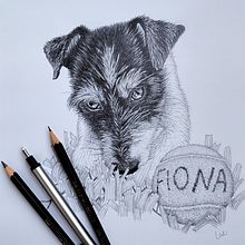 Retrato Fiona Jack russell. Un progetto di Illustrazione tradizionale e Disegno a matita di Lucila Obholz - 26.11.2023