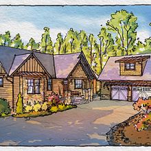 My project for course: Architectural Illustration: Bring Design Concepts to Life. Projekt z dziedziny Trad, c, jna ilustracja,  Architektura,  R, sunek, Architektura c, frowa,  R, sunek architektoniczn i Projektowanie przestrzeni użytkownika Claire Hamilton - 26.11.2023