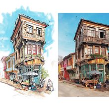 Mi proyecto del curso: Dibujo arquitectónico expresivo con marcadores de colores. Sketching, Drawing, Architectural Illustration, Sketchbook & Ink Illustration project by J. Ricardo Garcia - 11.27.2023