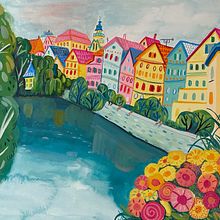 My project for course: Pictorial Sketchbook with Gouache. Projekt z dziedziny Trad, c, jna ilustracja, Sketching,  R, sunek,  R, sunek architektoniczn, Sketchbook i Malowanie gwaszami użytkownika Jackie Yang - 27.11.2023