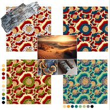 Mijn project van de cursus: Oppervlaktedesign geïnspireerd door de natuur. Pattern Design, Digital Illustration, Gouache Painting, and Textile Design project by Anita van de Klashorst - 11.28.2023