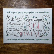 Lettering composition (song 'Il sogno di un buffone'). Lettering, H, and Lettering project by Elisa Angelini - 11.28.2023