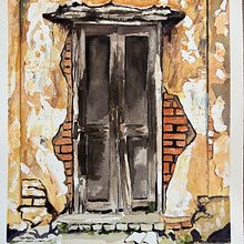 PUERTA. Watercolor Painting project by Estel Baldó - 11.28.2023