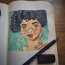 My project for course: Portrait Sketchbooking: Explore the Human Face. Sketching, Drawing, Portrait Drawing, Artistic Drawing, and Sketchbook project by Kate - 11.25.2023