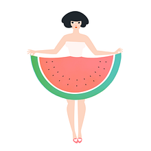 Tutti Frutti - Animation loop. Un proyecto de Animación, Ilustración de moda					 y Diseño de personajes de Qian Shi - 29.11.2023