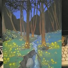 Mon projet du cours : Peinture de paysages enchantés à la gouache. Ilustração tradicional, Pintura, e Pintura guache projeto de Aurelie Boisbunon - 30.11.2023