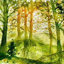 My project for course: Dreamy Watercolor Landscapes: Paint with Light. Projekt z dziedziny  Malarstwo i Malowanie akwarelą użytkownika Suesan Kennard - 28.11.2023