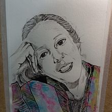 Mi proyecto del curso: Introducción al retrato con tinta china y plumilla. Un proyecto de Ilustración tradicional, Bellas Artes, Dibujo a lápiz, Dibujo de Retrato e Ilustración con tinta de Angélica Botero - 30.11.2023