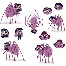 Spiders Family | Simply Piano. Un progetto di Animazione 2D, Animazione di personaggi, Animazione, Pubblicità e Cinema, video e TV di Lior Shkedi - 07.10.2021