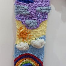 Mi proyecto del curso: Introducción al tejido en telar de bastidor. Un progetto di Design di accessori, Interior Design, Fiber Art, Tessitura e Textile Design di Elena Narro Medrano - 03.12.2023