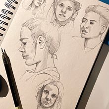My project for course: Portrait Sketchbooking: Explore the Human Face . % Judyta tarafından hazırlanan Eskiz çizimi, Çizim, Portre Çizimi, Sanatsal Çizim, Ve Eskiz defteri projesi - 12.03.2023