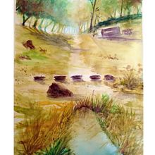 Mi proyecto del curso: Paisajes naturales en acuarela. Projekt z dziedziny  Sztuki piękne,  Malarstwo i Malowanie akwarelą użytkownika Cristián Opazo - 03.12.2023