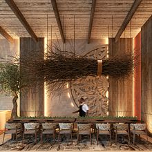 PROYECTO RESTAURANT MEX. 3D, 3D Design, Architecture & Interior Design project by Gabriel Cuenca Espinoza - 12.04.2023