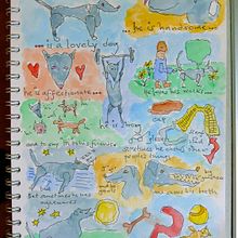 Kyro - AKA my wife's dog. Fine Arts, Sketching, Creativit, Drawing, and Sketchbook project by Graham Spinks - 12.04.2023