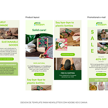Ecobiozon: Design de template para newsletter com Adobe XD e Mailchimp. Design Management, Graphic Design, Marketing, Digital Marketing, Content Marketing, Digital Design, and Communication project by mariana_164610 - 12.02.2023