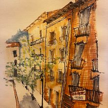 Mi proyecto del curso: Dibujo arquitectónico expresivo con marcadores de colores. Un progetto di Bozzetti, Disegno, Illustrazione architettonica, Sketchbook e Illustrazione con inchiostro di Ana Soto - 04.12.2023