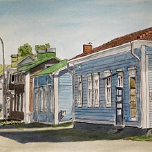 Länsirannikon puutalot. Un progetto di Illustrazione tradizionale di Pentti Koppinen - 05.12.2023