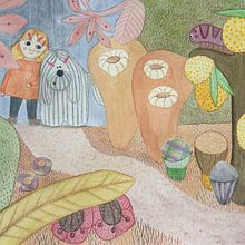 My project for course: Children's Narrative Illustration with Mixed Techniques. Un proyecto de Ilustración tradicional, Collage, Dibujo a lápiz, Ilustración infantil, Narrativa, Pintura gouache y Álbum ilustrado						 de jessie_salomonsson - 05.12.2023