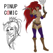Pinup Comic. Comic, Digital Illustration, Character Design, Fine Arts, and Artistic Drawing project by Ruben de Frutos - 12.06.2023