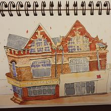 My project for course: Expressive Architectural Sketching with Colored Markers. Sketching, Drawing, Architectural Illustration, Sketchbook & Ink Illustration project by Greg Benson-Shettle - 12.06.2023