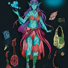 Triton of the Deep Ocean. Design de personagens, Ilustração digital, e Concept Art projeto de Tatiana Lai - 20.02.2023