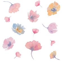 Mi proyecto del curso: Estampados florales en acuarela con colores vibrantes. Traditional illustration, Pattern Design, Watercolor Painting, and Botanical Illustration project by Claudia Valencia - 12.07.2023