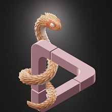 Bush viper and impossible triangle. Un projet de 3D et Illustration numérique de Matías Gárate - 08.12.2023