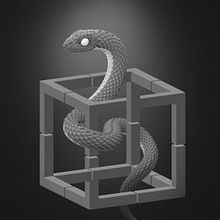 Dragon snake with impossible cube. Un projet de 3D , et Modélisation 3D de Matías Gárate - 08.12.2023