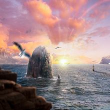 Utopia del sol naciente. Matte Painting projeto de Paul Edwardo Rodriguez Gonzalez - 03.12.2023
