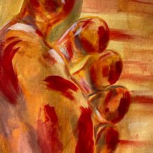 Pé. Een project van  Acr, lschilderij,  Beeldende kunst, Traditionele illustratie y Mobiele fotografie van Ermä Iinuma - 09.12.2023