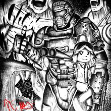 Comisión, creación del personaje Doom Slayer mas Isabella. Manga, and Digital Drawing project by Luciano Guerrero Jeria - 12.10.2023