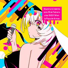 Afiche para concurso de musical en Melipilla Chile temática Otaku. Design, Advertising, and Digital Drawing project by Luciano Guerrero Jeria - 12.01.2019
