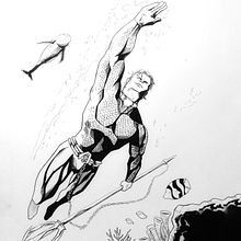 Aquaman . Un progetto di Creatività, Disegno, Illustrazione con inchiostro e Fumetto di Chechu Garrido - 11.12.2023