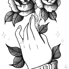 Re diseño tatuaje de flor para cliente. Design, and Tattoo Design project by Luciano Guerrero Jeria - 02.20.2021