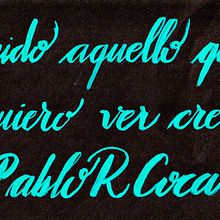Mi proyecto del curso: Caligrafía itálica con brush pen. Caligrafia projeto de Sandra Moya - 11.12.2023