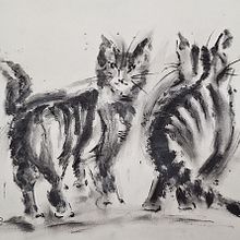 My project for course: Animal Illustration with Charcoal and Ink. Fine Arts, Drawing, Ink Illustration, Naturalistic Illustration, Painting, Sketching, Creativit, Printing, and Sketchbook project by Esther Middel - 05.19.2024